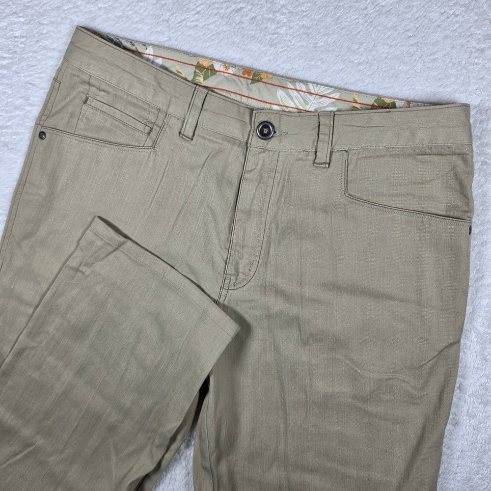 NEW Tommy Bahama Lyocell Boracay Men 34x30 Beige Stretch 5-Pocket Straight Pants